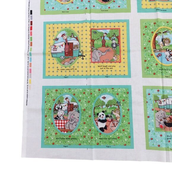 Bambooples Campout Soft Book Fabric Panel Vicki Schreiner 44x34" - Picture 3 of 11